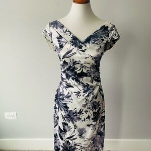 Maggy London Floral Cap Sleeve Dress